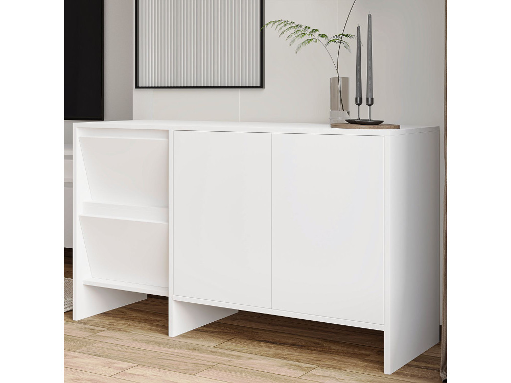 Houten dressoir Laris 130" - 130 x 44 x 82 cm - Wit