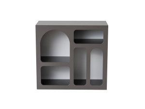 Houten dressoir "Lessa" - 80 x 37 x 74 cm - Antracietgrijs
