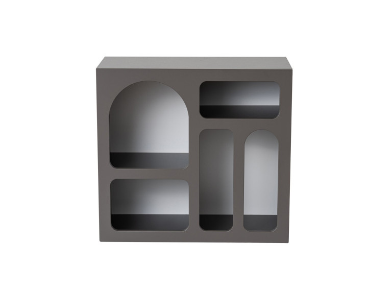Houten dressoir "Lessa" - 80 x 37 x 74 cm - Antracietgrijs