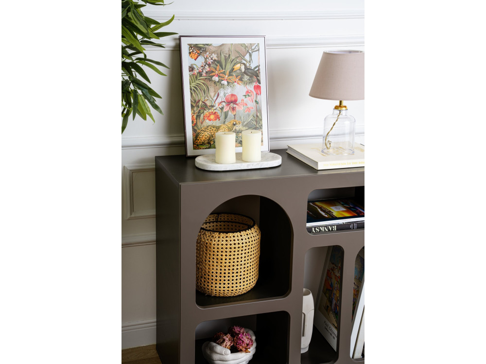Houten dressoir "Lessa" - 80 x 37 x 74 cm - Antracietgrijs