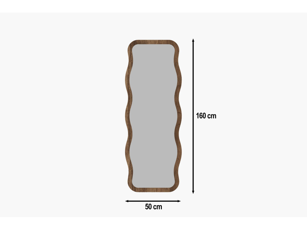 Houten spiegel "Aror" - 50 x 160 cm - Bruin