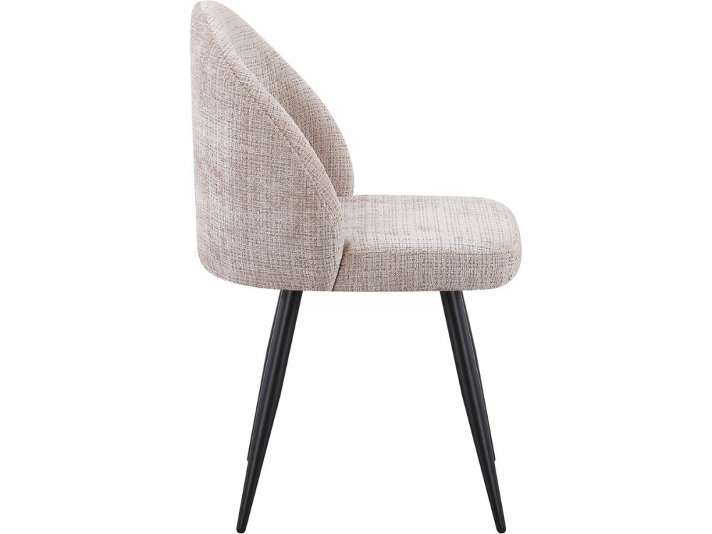 Set van 2 stoffen stoelen "Samuel" - 53 x 51 x 82 cm - Beige