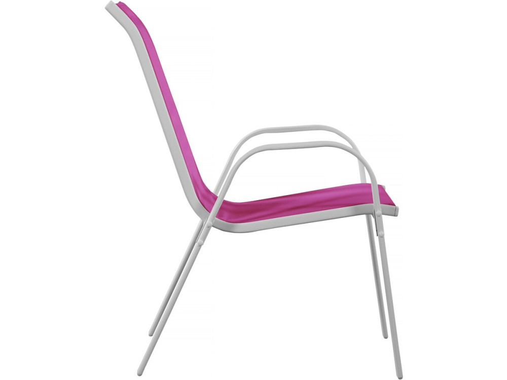 Tuinstoel "Cordoba" stoel fauteuil outdoor textileen - Phoenix - Rose - Set 2 stuks