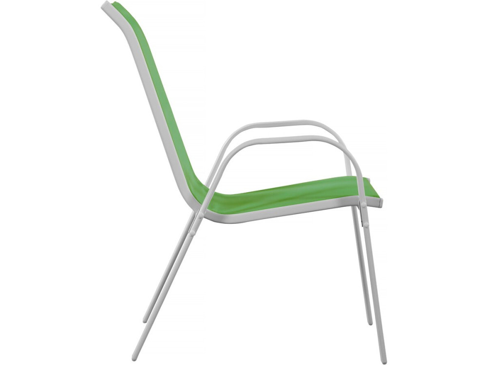 Tuinstoel "Cordoba" stoel fauteuil outdoor textileen - Phoenix - Groen - Set 2 stuks