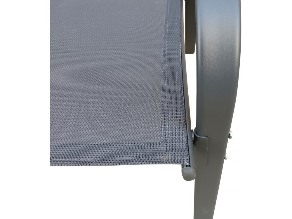 Tuinstoel "Cordoba" stoel fauteuil outdoor textileen - Phoenix - Set 2 stuks - Antraciet