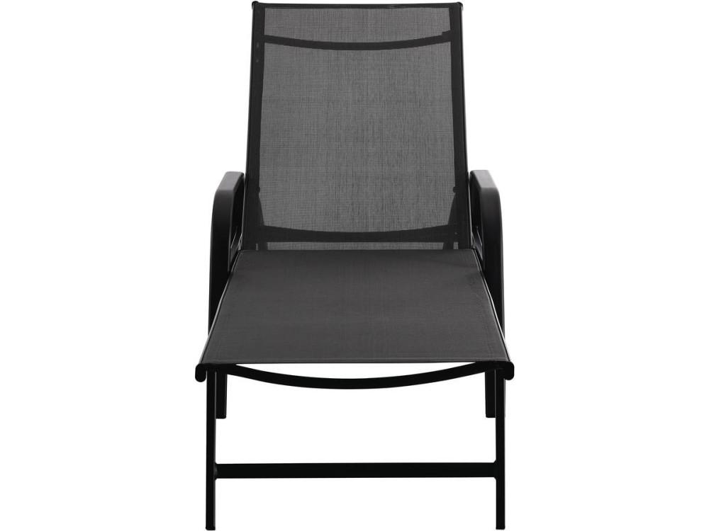 Ligbed set 2 ligstoelen metaal "Farniente"- Grijs