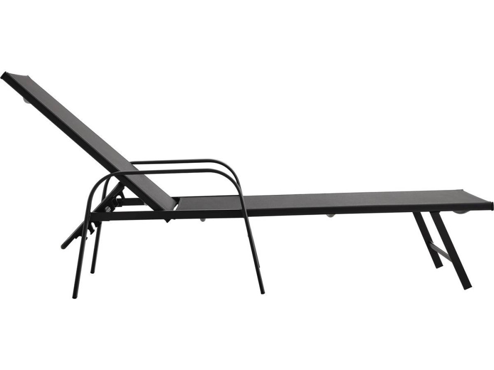 Ligbed set 2 ligstoelen metaal "Farniente"- Grijs