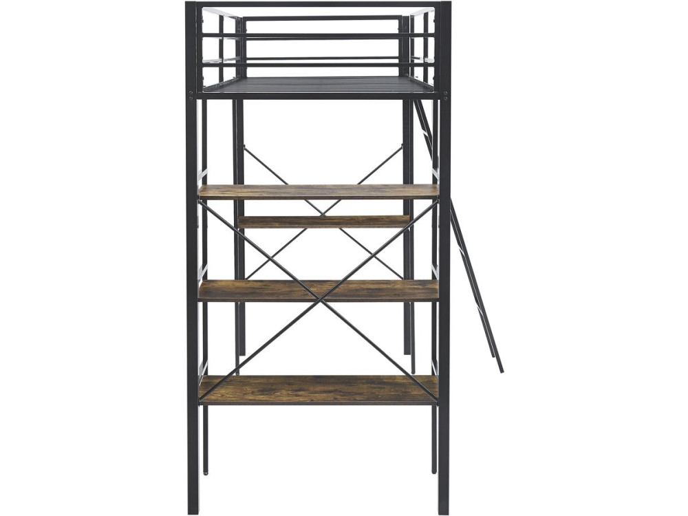 Hoogslaper met metalen bureau „Raphaël“ - 190 x 90 cm - Zwart