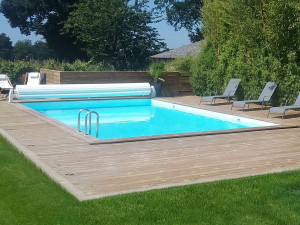 Houten zwembad rechthoekig "Oceano" pakket - 920 x 520 x 144 cm
