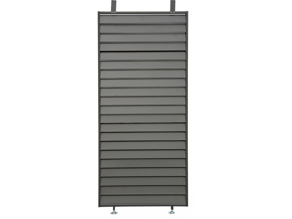 Bioklimatische pergola met 7 aluminium lamellen "Windsor" - 3 x 4 m - Grijs