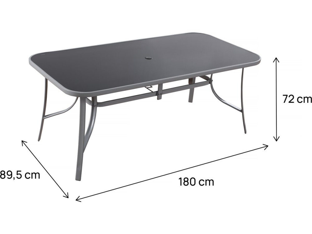 Tuintafel tafel outdoor "Cordoba" - Phoenix - 8 zits - Zilver
