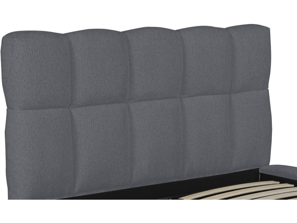 Opbergbed "Davos" - Wit Couleur Gris Taille 140 x 190 cm
