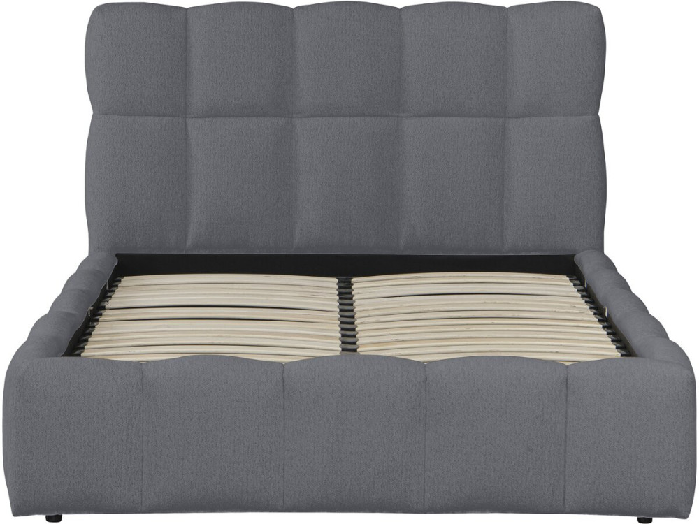 Opbergbed "Davos" - Wit Couleur Gris Taille 160 x 200 cm