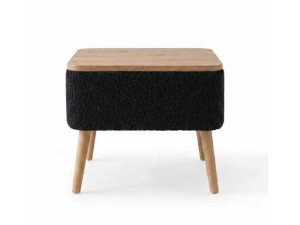 Houten nachtkastje "Nivo" - 45 x 30 x 45 cm - Zwart