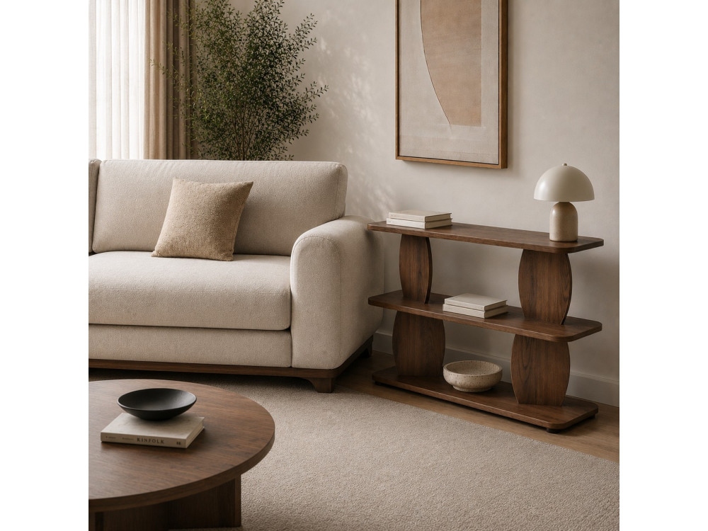 Houten bijzettafel "Armonia" - 90 x 30 x 70 cm - Bruin