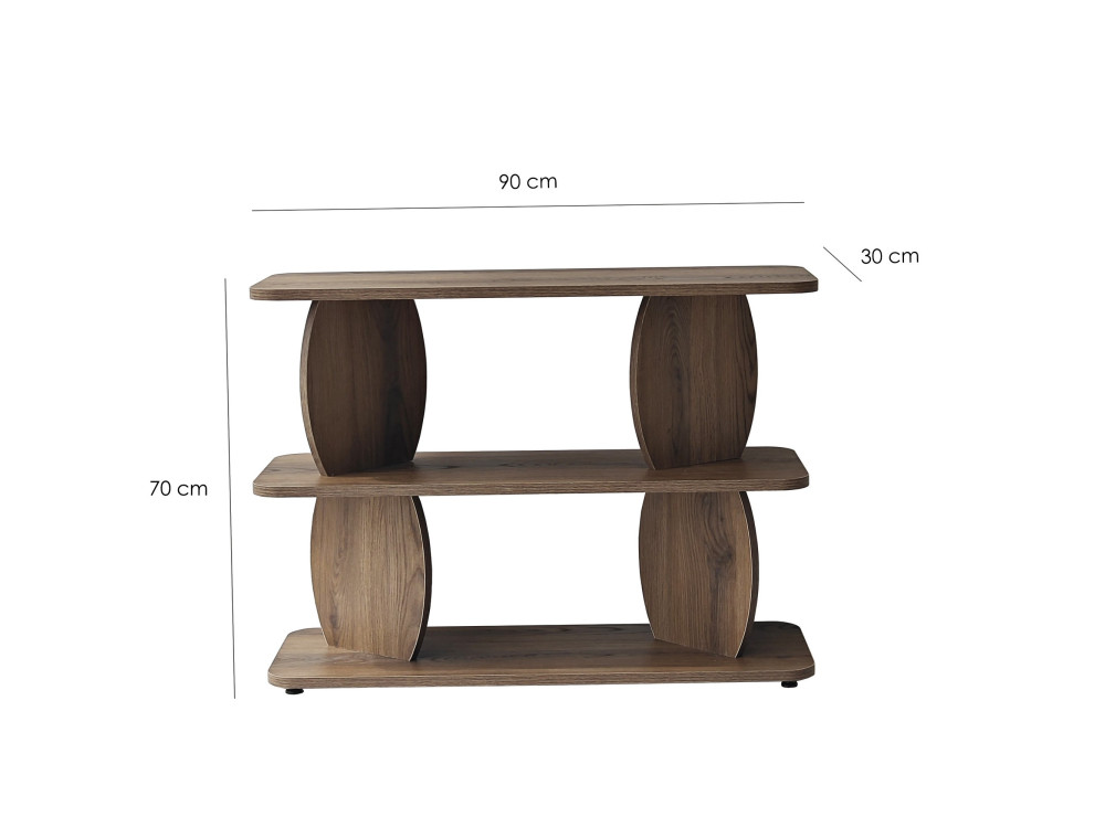 Houten bijzettafel "Armonia" - 90 x 30 x 70 cm - Bruin