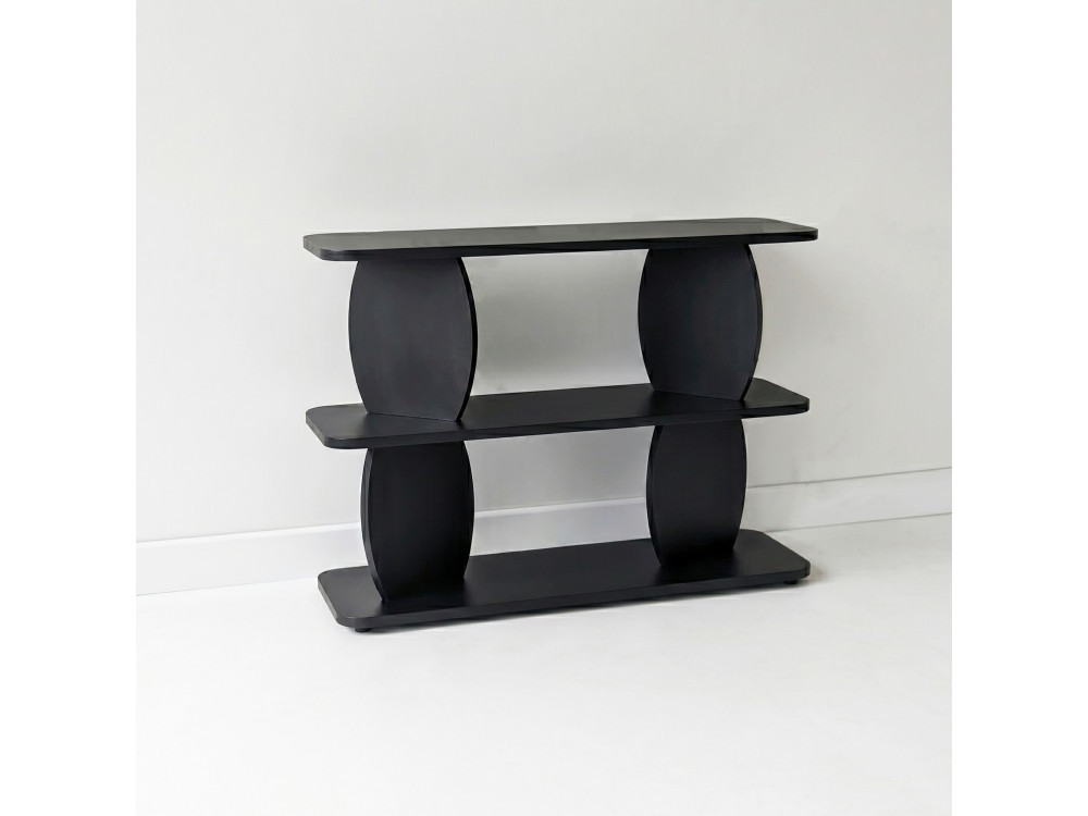 Houten bijzettafel "Armonia" - 90 x 30 x 70 cm - Zwart