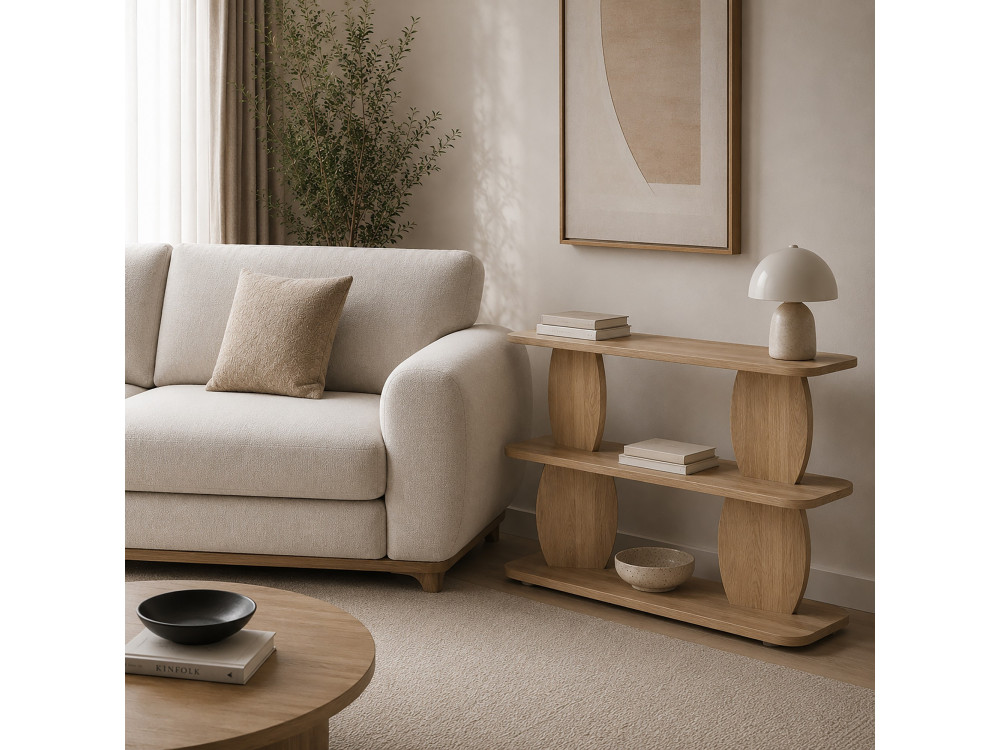 Houten bijzettafel "Armonia" - 90 x 30 x 70 cm - Saphir-eik