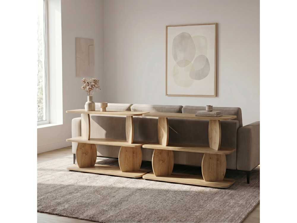 Houten bijzettafel "Armonia" - 90 x 30 x 70 cm - Saphir-eik