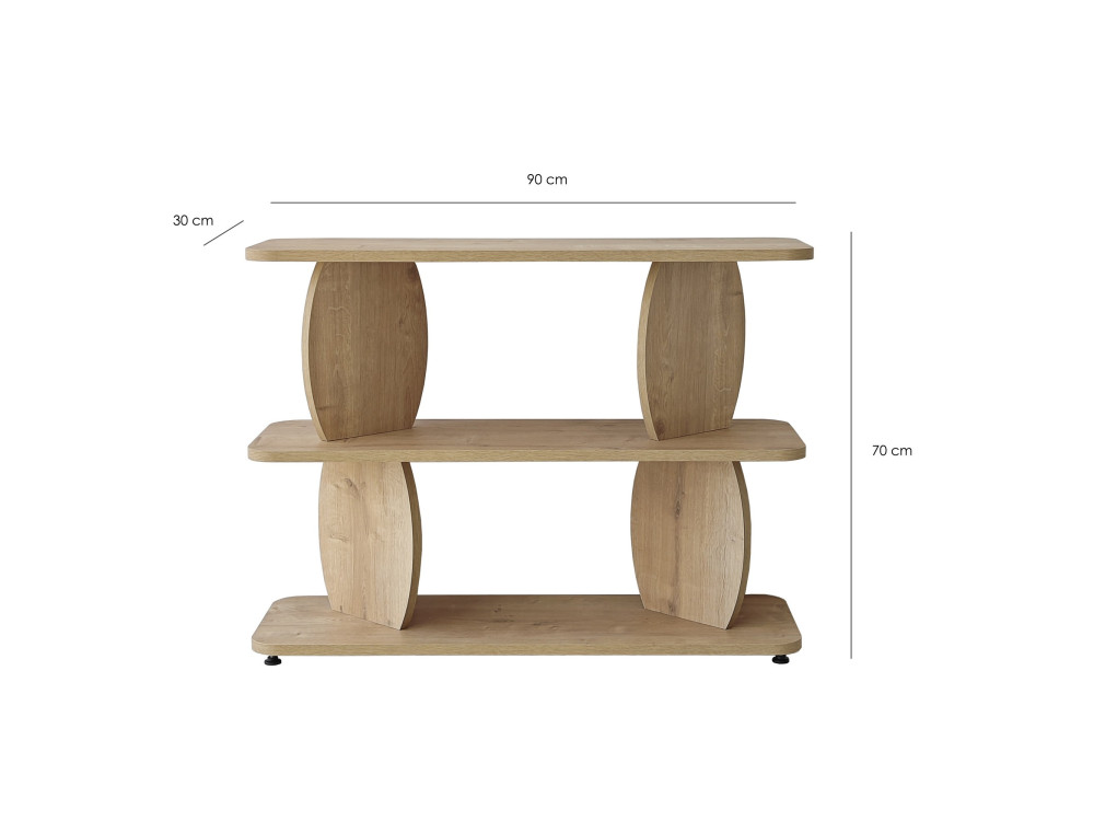 Houten bijzettafel "Armonia" - 90 x 30 x 70 cm - Saphir-eik