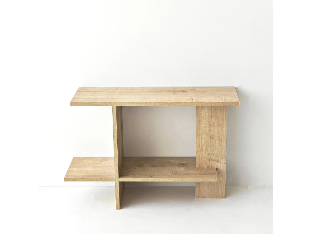 Houten bijzettafel "Essenziale" - 80 x 30 x 55 cm - Saphir-eik