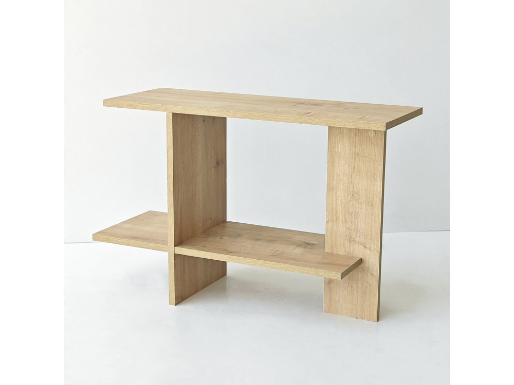 Houten bijzettafel "Essenziale" - 80 x 30 x 55 cm - Saphir-eik