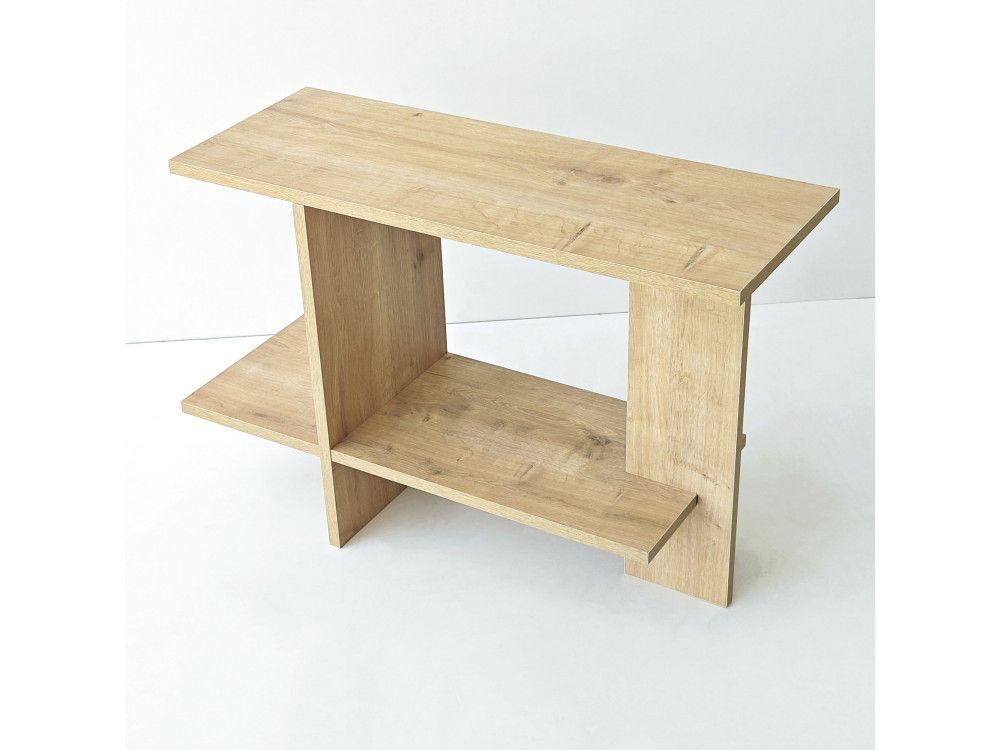 Houten bijzettafel "Essenziale" - 80 x 30 x 55 cm - Saphir-eik