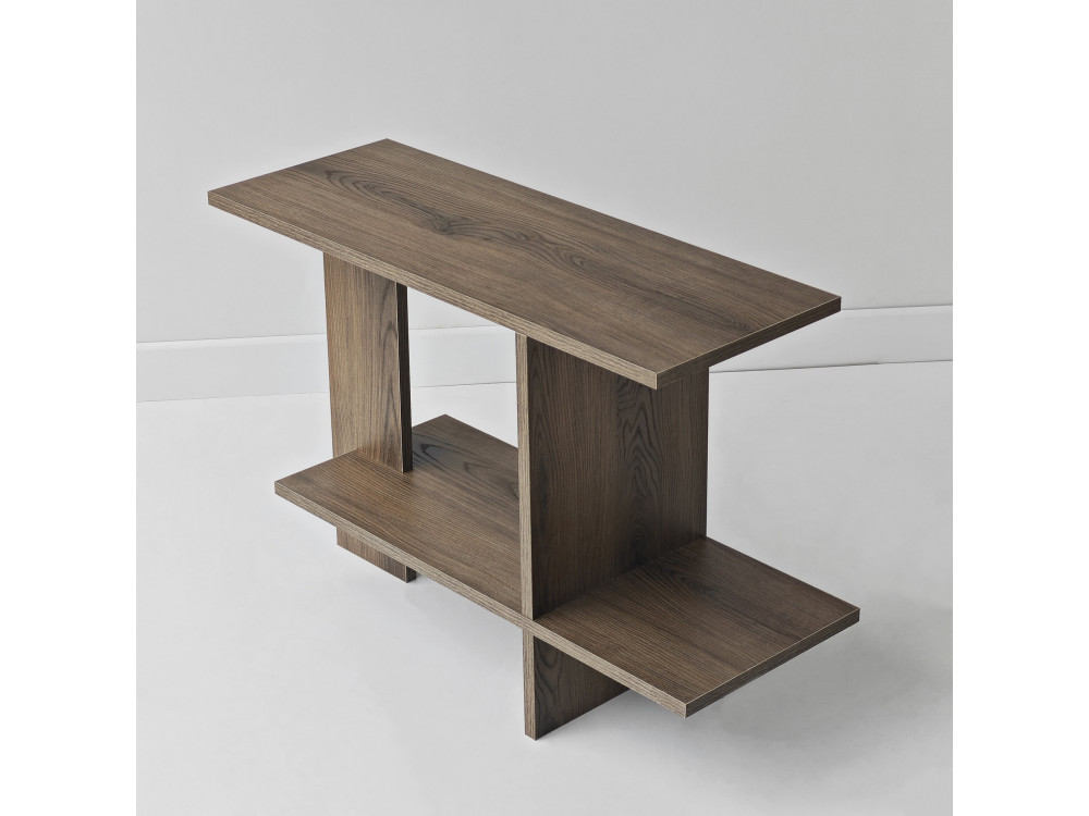 Houten bijzettafel "Essenziale" - 80 x 30 x 55 cm - Bruin