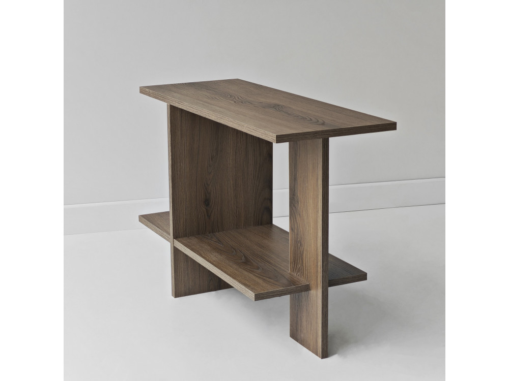 Houten bijzettafel "Essenziale" - 80 x 30 x 55 cm - Bruin