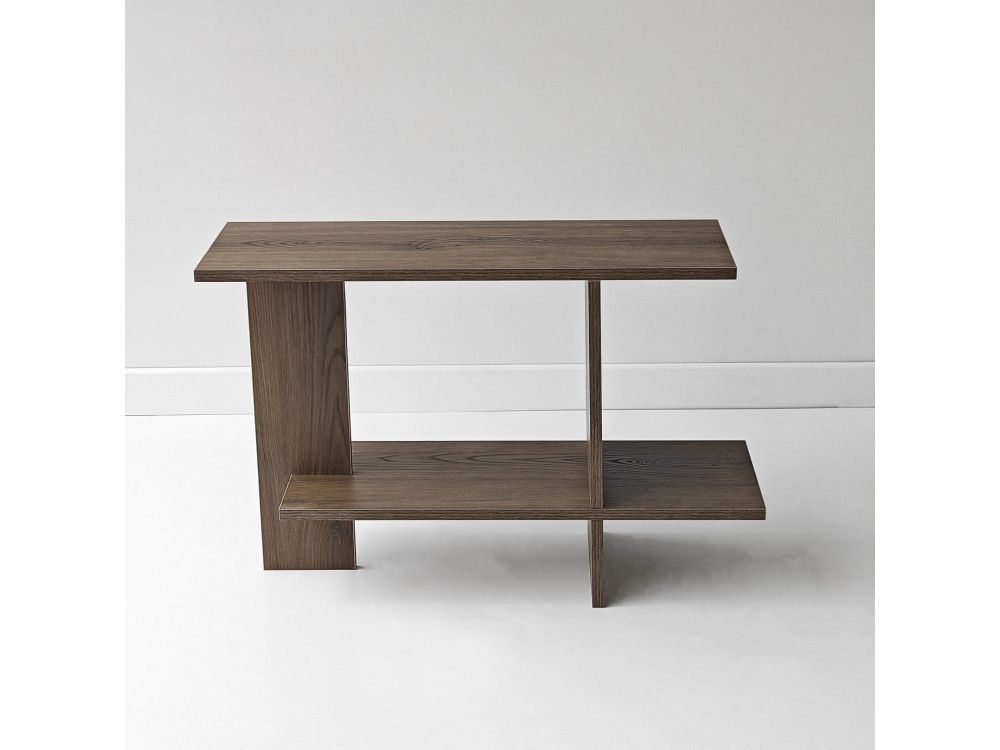 Houten bijzettafel "Essenziale" - 80 x 30 x 55 cm - Bruin