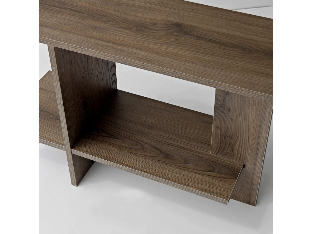 Houten bijzettafel "Essenziale" - 80 x 30 x 55 cm - Bruin