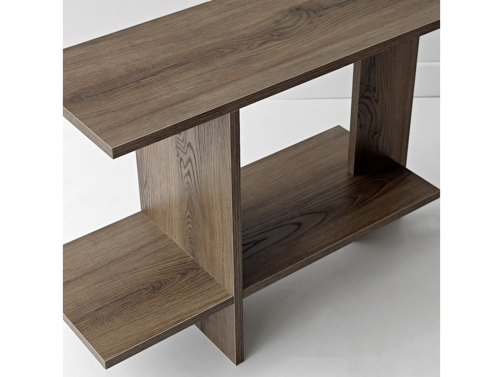 Houten bijzettafel "Essenziale" - 80 x 30 x 55 cm - Bruin