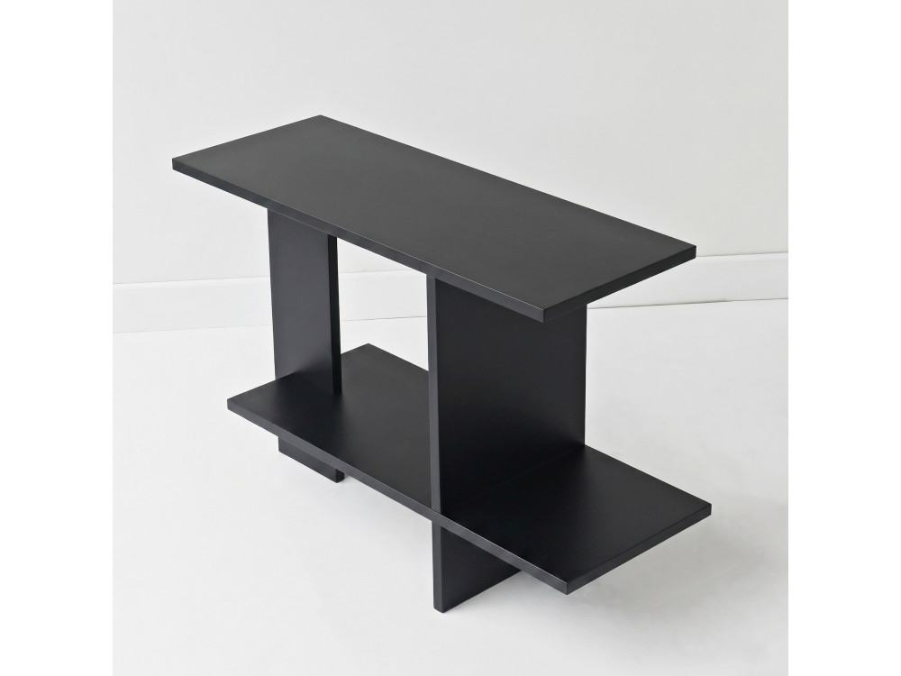 Houten bijzettafel "Essenziale" - 80 x 30 x 55 cm - Zwart
