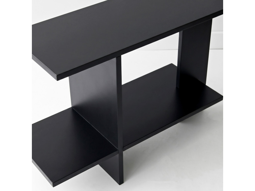Houten bijzettafel "Essenziale" - 80 x 30 x 55 cm - Zwart