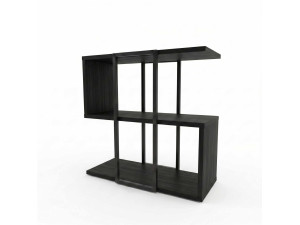 Houten bijzettafel "HOMIA" - 56 x 25 x 56 cm - Zwart