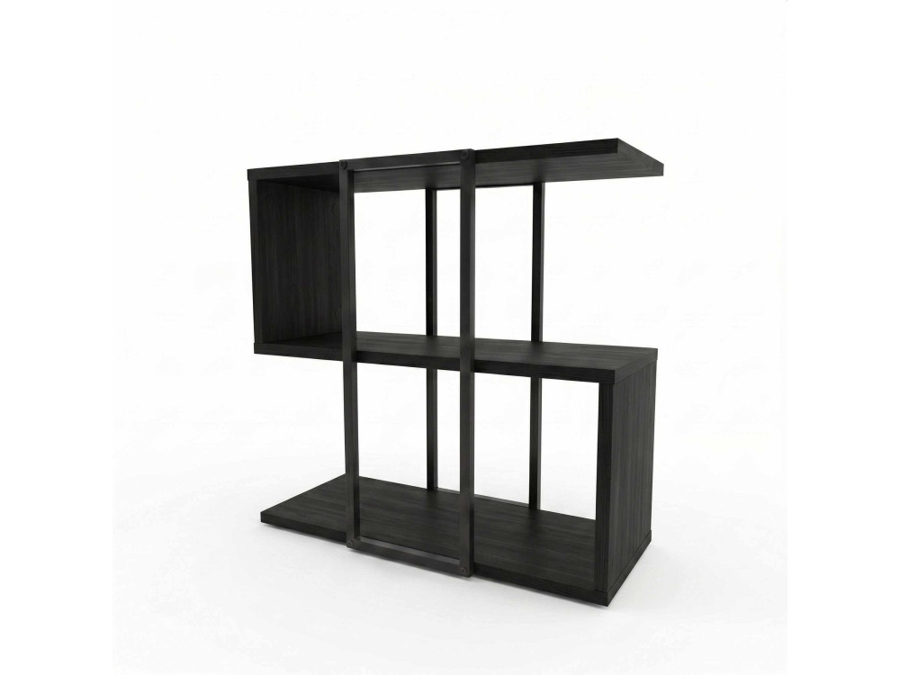 Houten bijzettafel "HOMIA" - 56 x 25 x 56 cm - Zwart