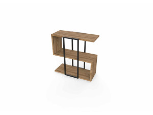 Houten bijzettafel "HOMIA" - 56 x 25 x 56 cm - Donker oud