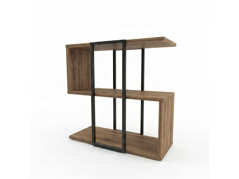 Houten bijzettafel "HOMIA" - 56 x 25 x 56 cm - Donker oud