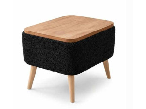 Houten bijzettafel "Nora" - 60 x 30 x 45 cm - Zwart