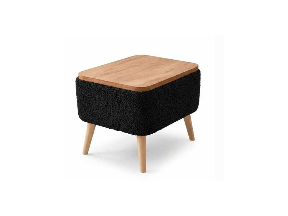 Houten bijzettafel "Nora" - 60 x 30 x 45 cm - Zwart