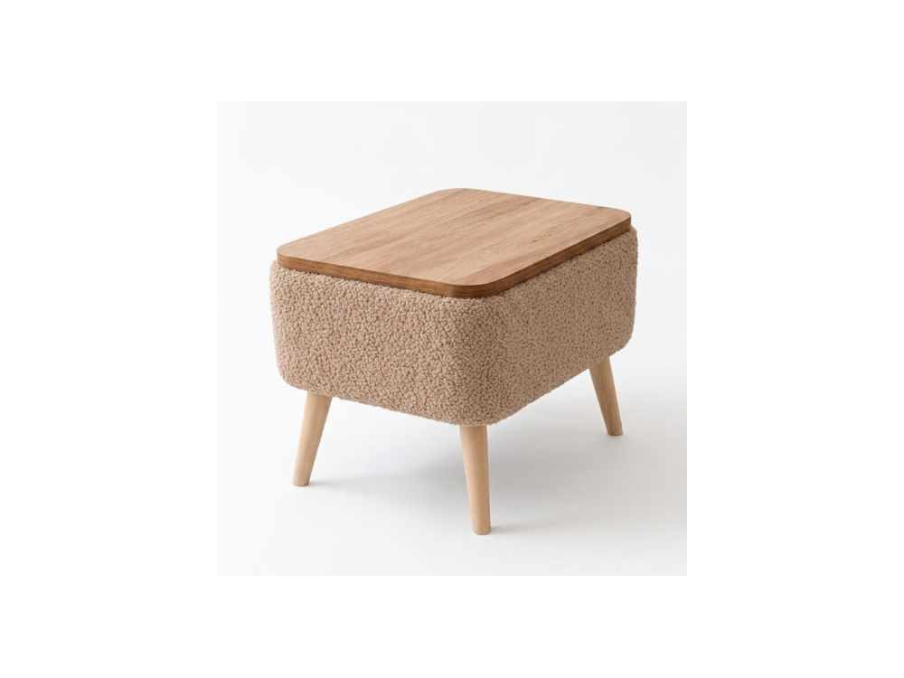 Houten bijzettafel „Nora“ - 60 x 30 x 45 cm - Bruin