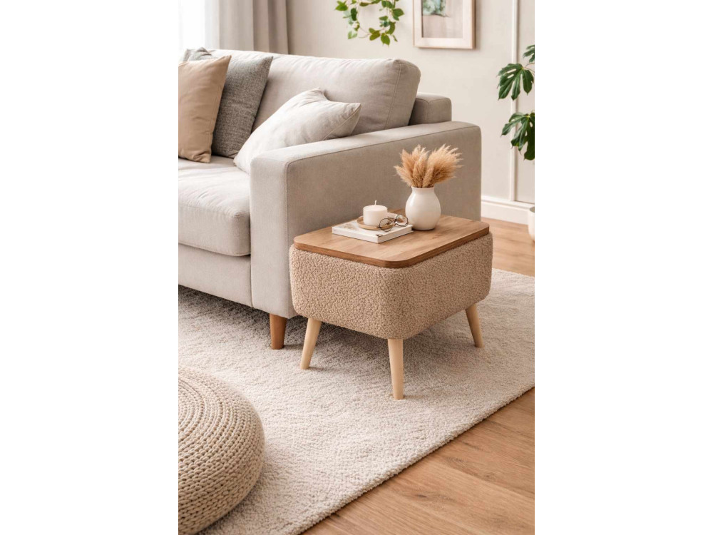 Houten bijzettafel „Nora“ - 60 x 30 x 45 cm - Bruin