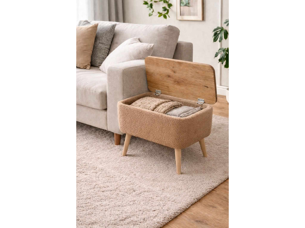 Houten bijzettafel „Nora“ - 60 x 30 x 45 cm - Bruin