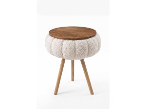 Houten bijzettafeltje "Papatya Zgn" - 33 x 45 cm - Wit