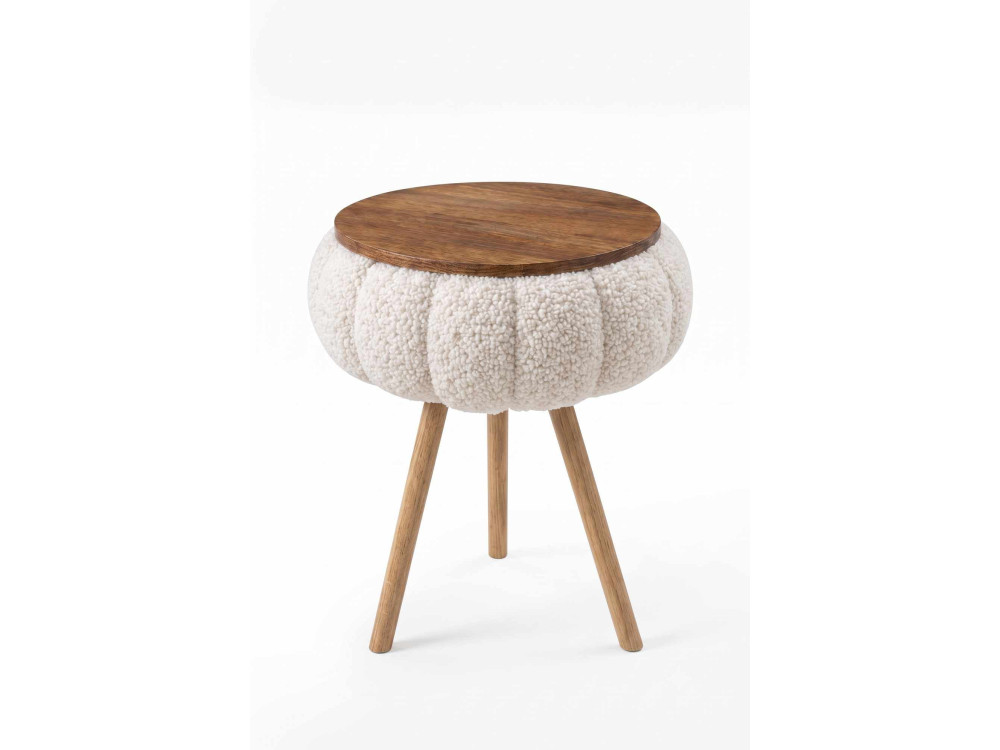 Houten bijzettafeltje "Papatya Zgn" - 33 x 45 cm - Wit