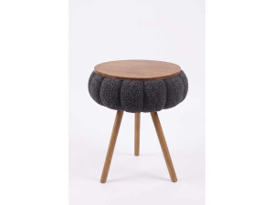 Houten bijzettafeltje "Papatya Zgn" - 33 x 45 cm - Antraciet
