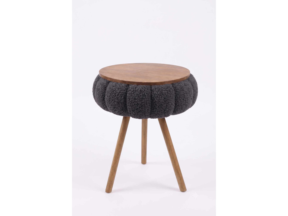 Houten bijzettafeltje "Papatya Zgn" - 33 x 45 cm - Antraciet