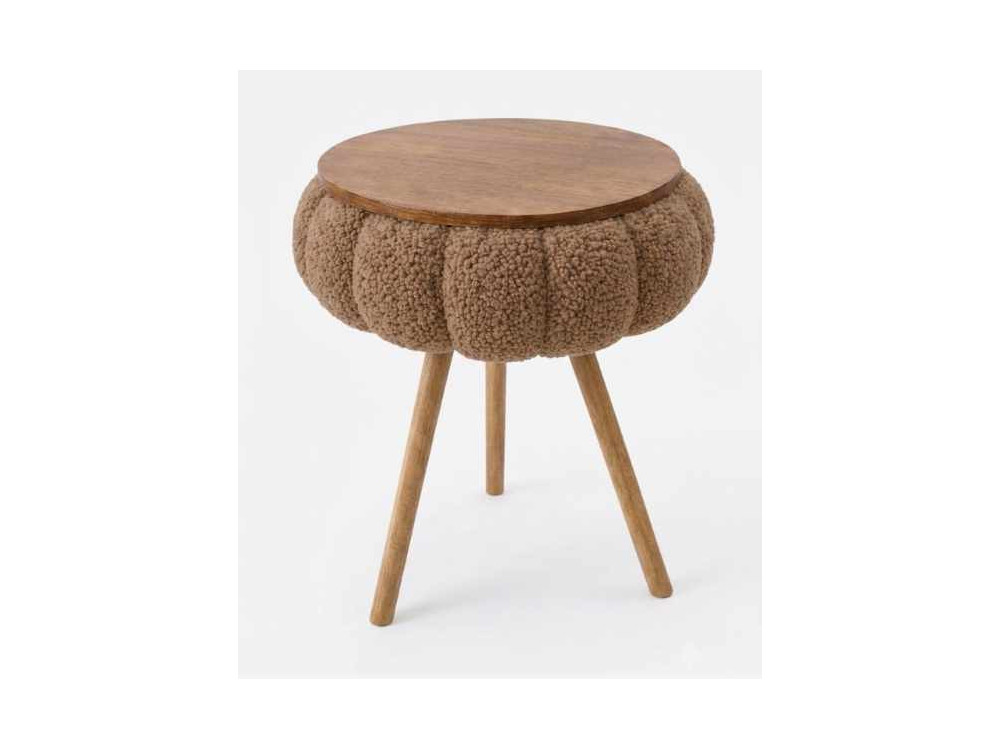 Houten bijzettafeltje "Papatya Zgn" - 33 x 45 cm - Bruin