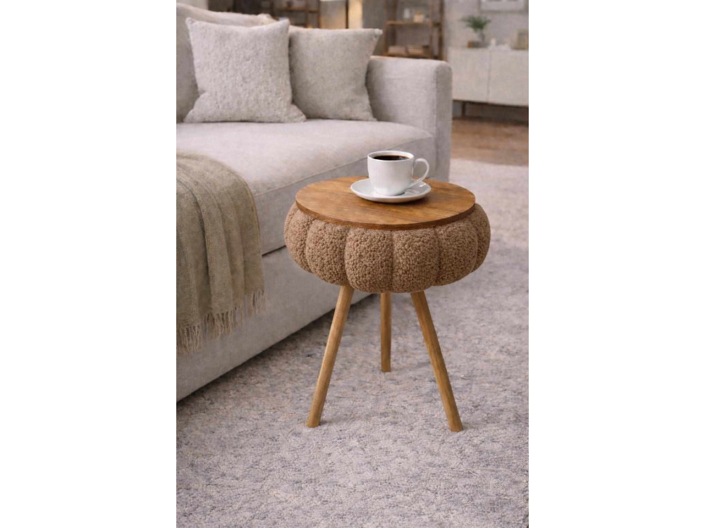 Houten bijzettafeltje "Papatya Zgn" - 33 x 45 cm - Bruin