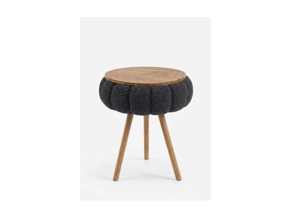 Houten bijzettafeltje "Papatya Zgn" - 33 x 45 cm - Zwart